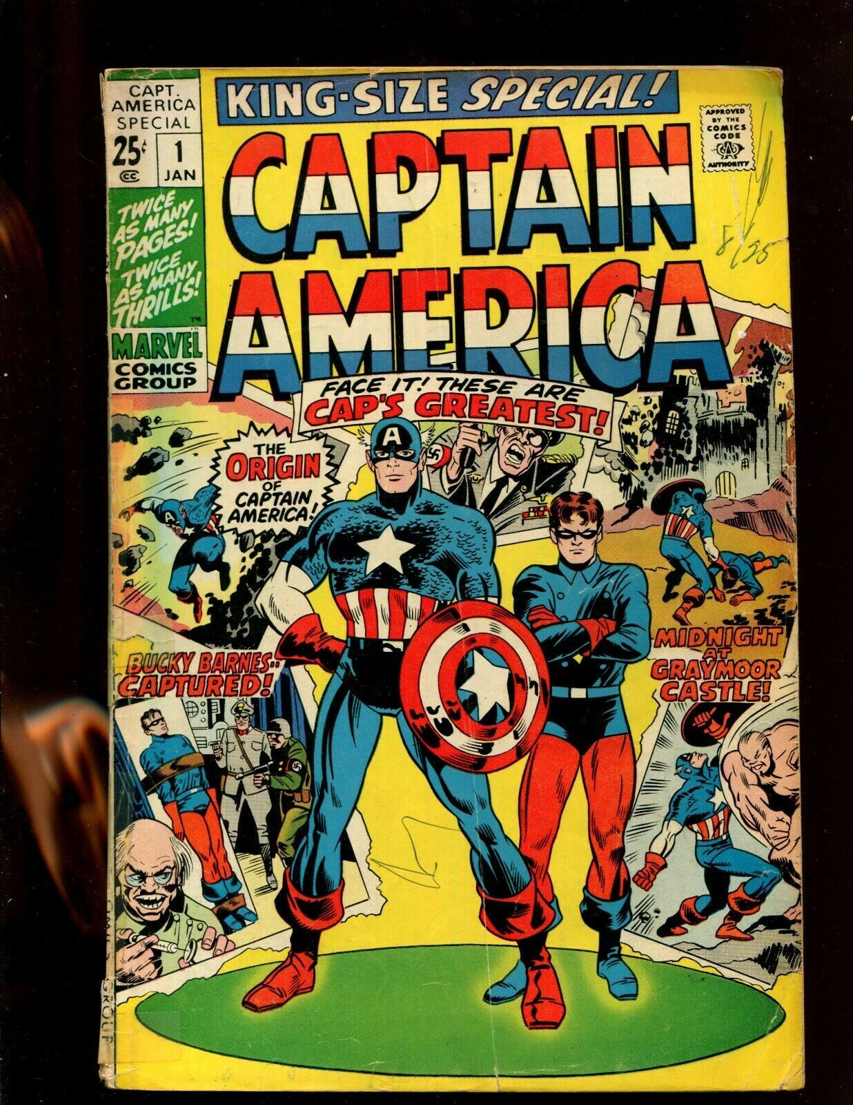 Wallpaper #nmf8B5MBSpphPi3-LMhQ47 Captain America King Sized Special 1 40 the Origin of Captain
