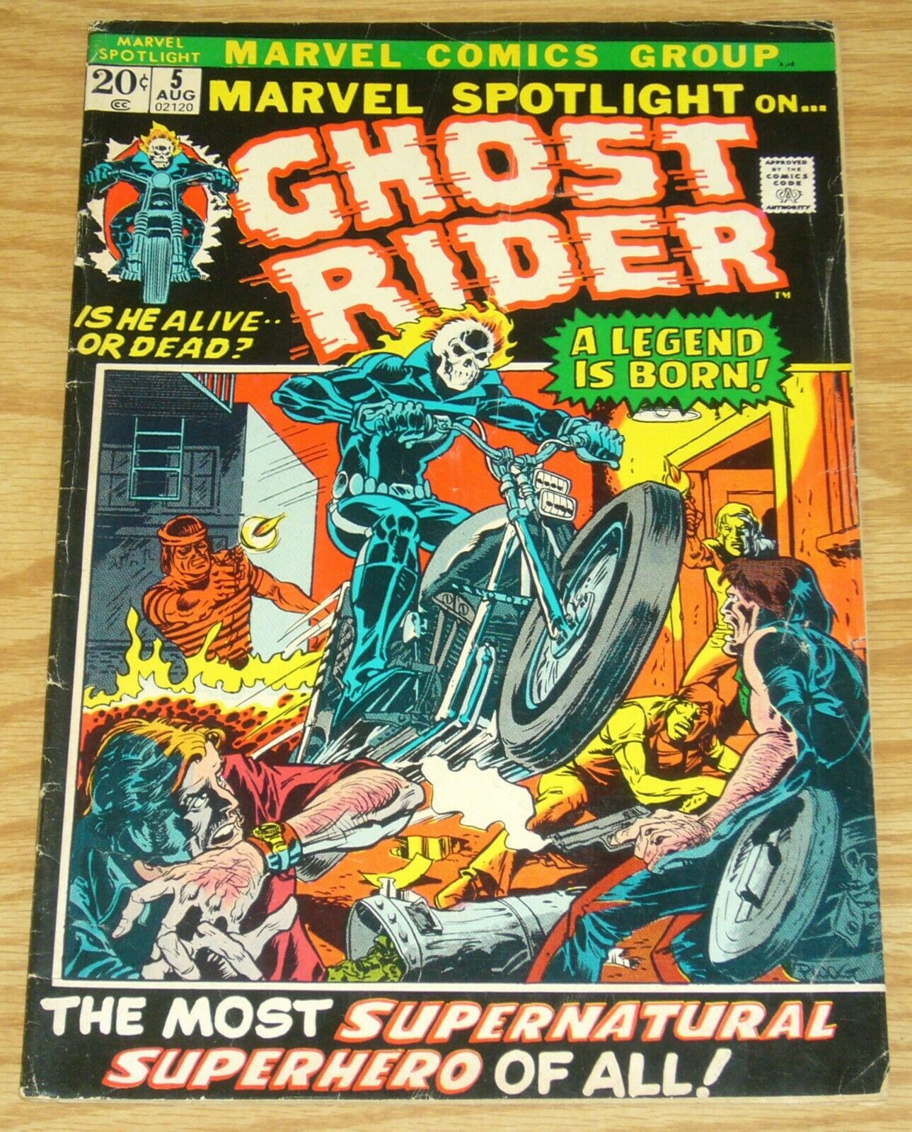 Wallpaper #g_TPOpMBKFX8bn3rq3n_284 Marvel Spotlight Vol 1 5 Vg Marvel 1st Appearance of Ghost Rider