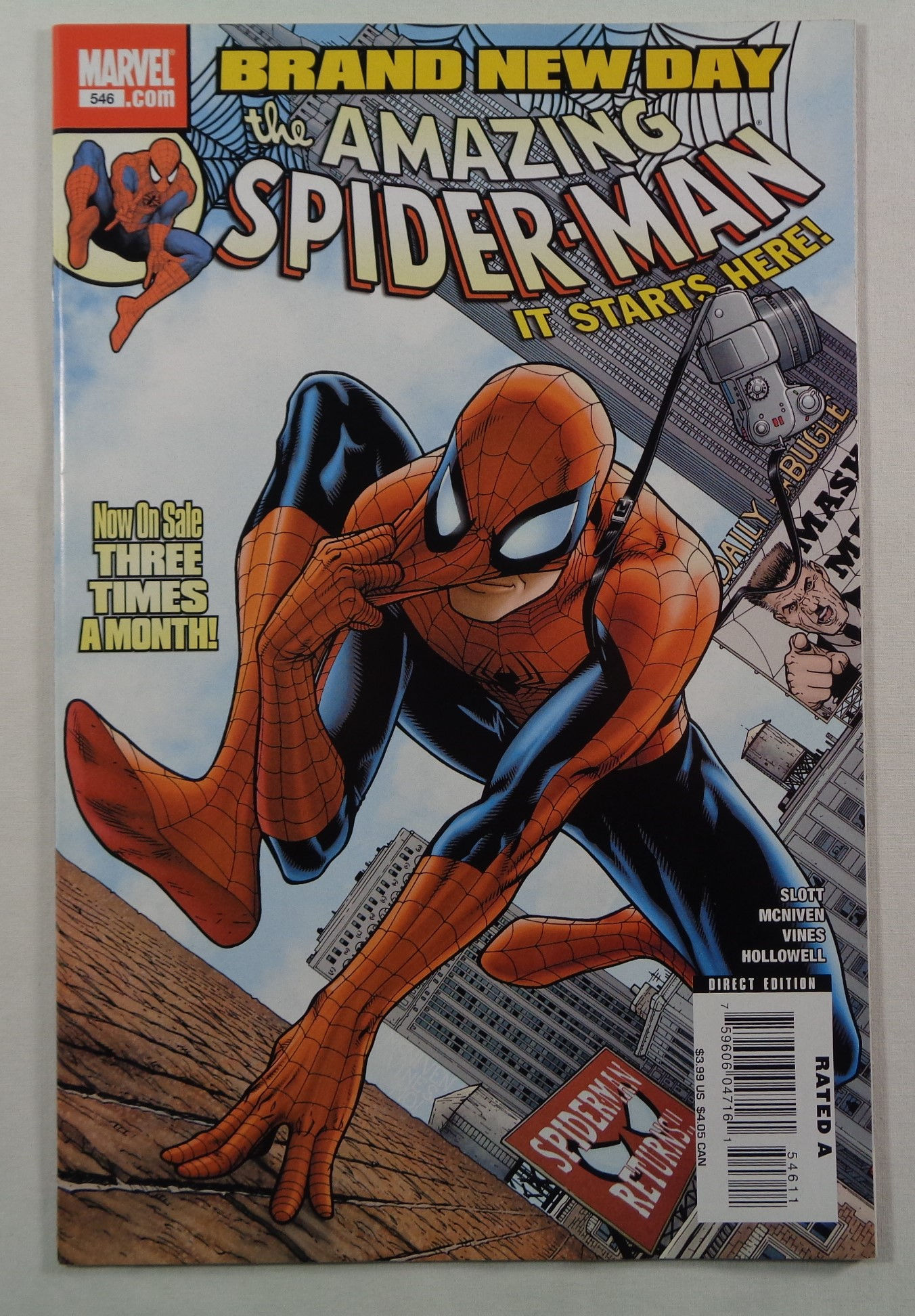 Wallpaper #Cmeq6JIBSpphPi3-jz7A10 Amazing Spider Man 546 Nm 1st Appearance Mr Negative Marvel 2008