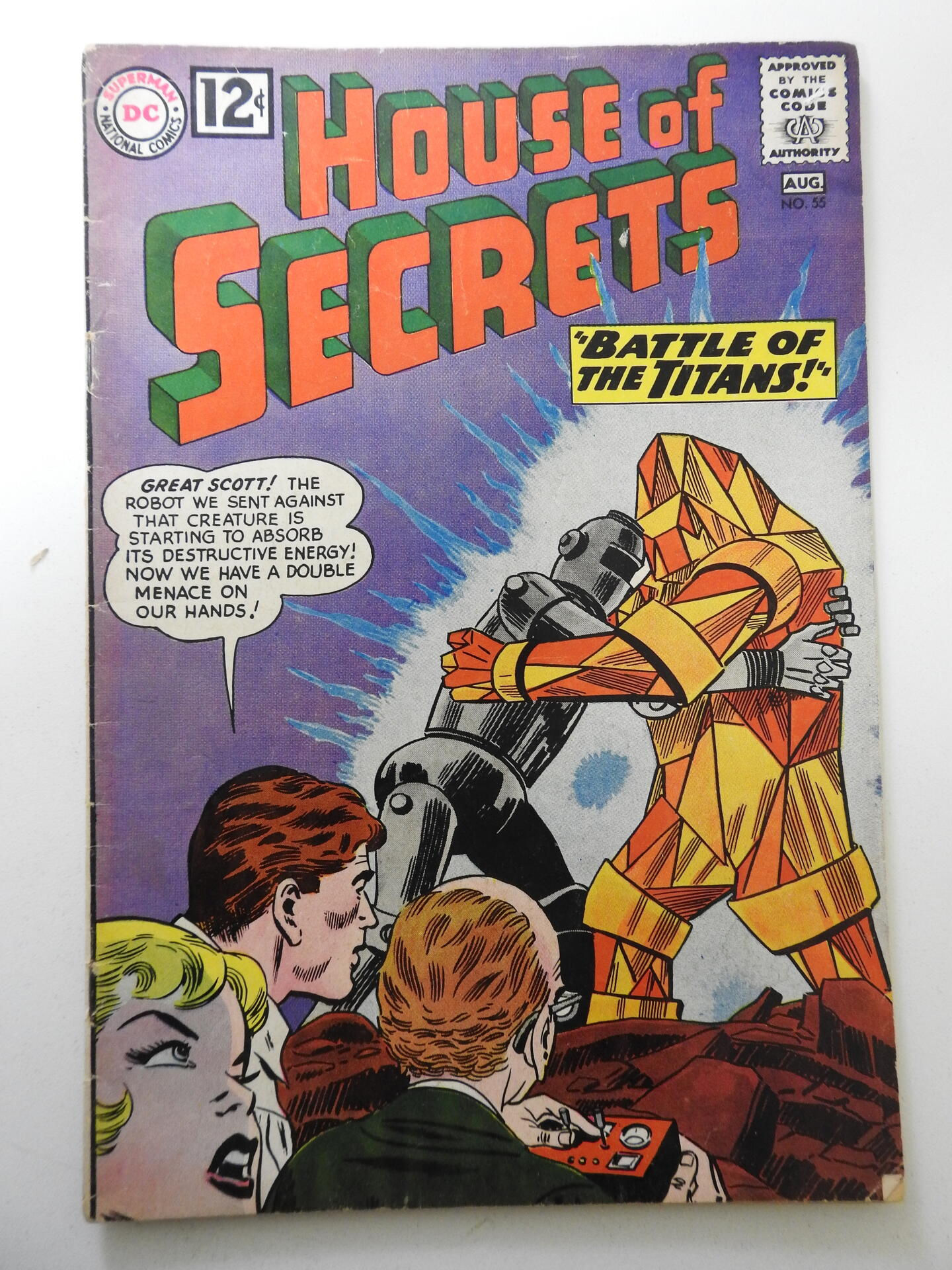 Wallpaper #HmeNC5MBSpphPi3-KNo9291 House of Secrets 55 1962 Gd Condition 2 in Cumulative Spine Split