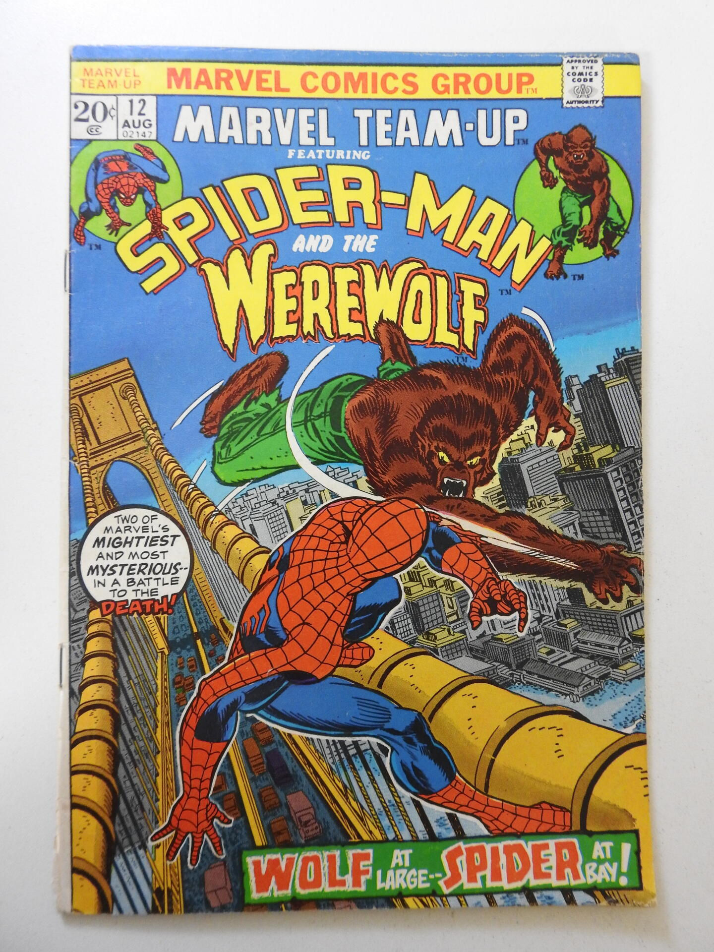 Wallpaper #HmeNC5MBSpphPi3-KNo9276 Marvel Team Up 12 1973 Vg Condition 1 in Spine Split Comic Books