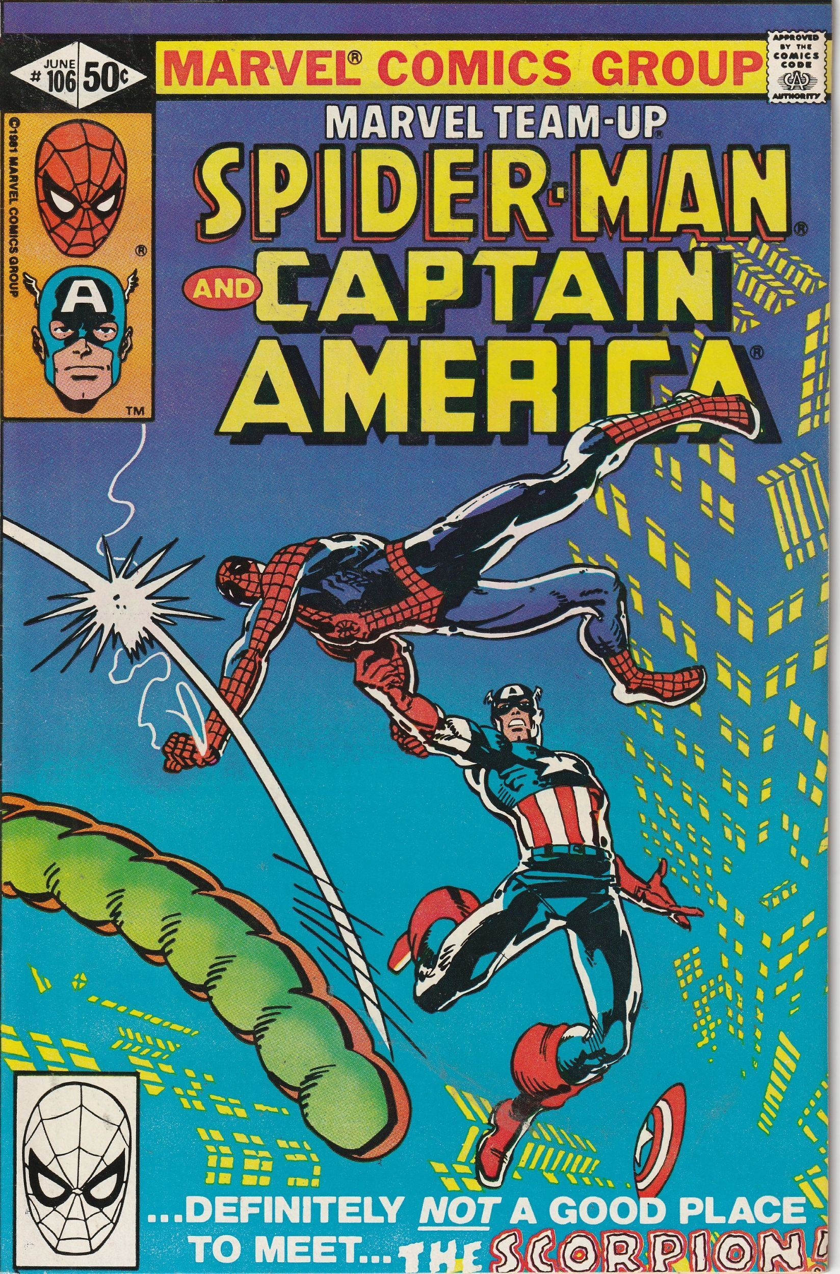 Wallpaper #nmf8B5MBSpphPi3-LMhQ261 Marvel Team Up 106 1981 Spiderman and Captain America Comic Books