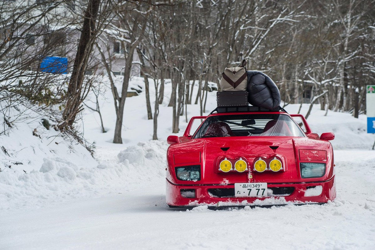 Wallpaper #fWjqHJMBSpphPi3-BySi19 Video Ferrari F40 Snow Drifting in Japan Gtspirit