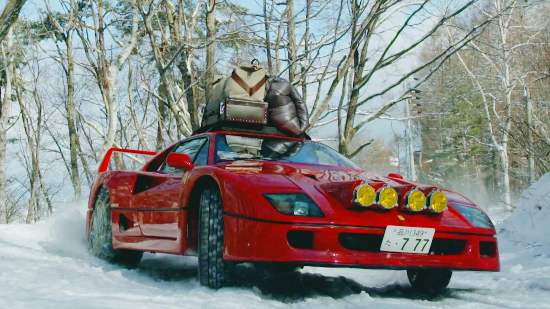 Wallpaper #fWjqHJMBSpphPi3-BySi0 Video Ferrari F40 Snow Drifting in Japan Gtspirit