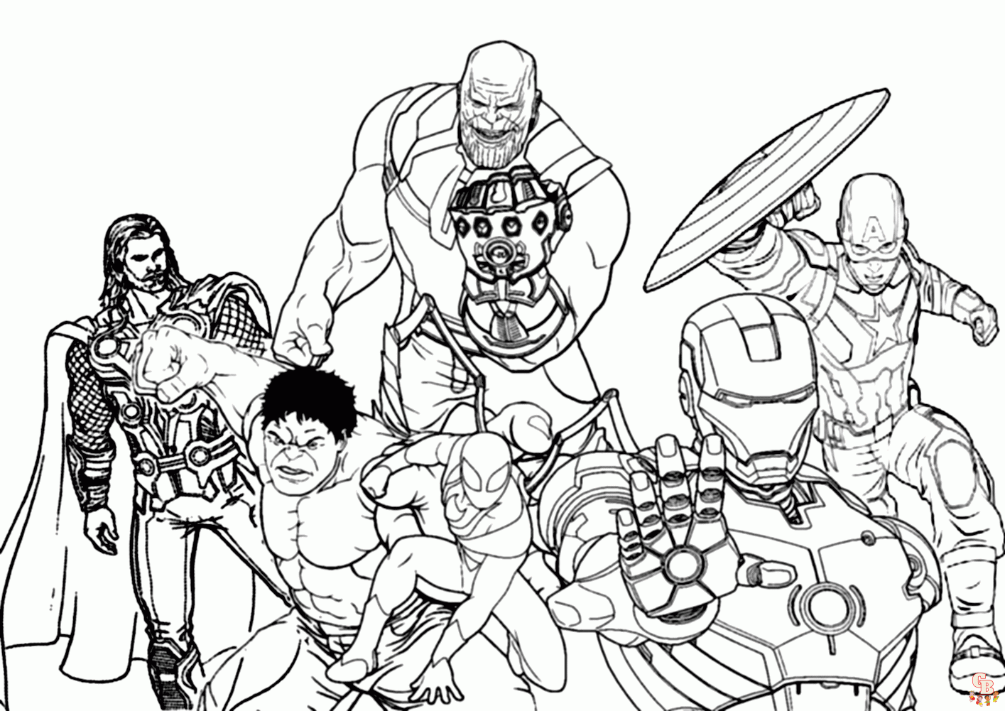 Wallpaper #pTEJNpMB5zzyi_yYbVhC106 Coloriage Avengers Infinity War Gratuit Facile Pour Les Enfants