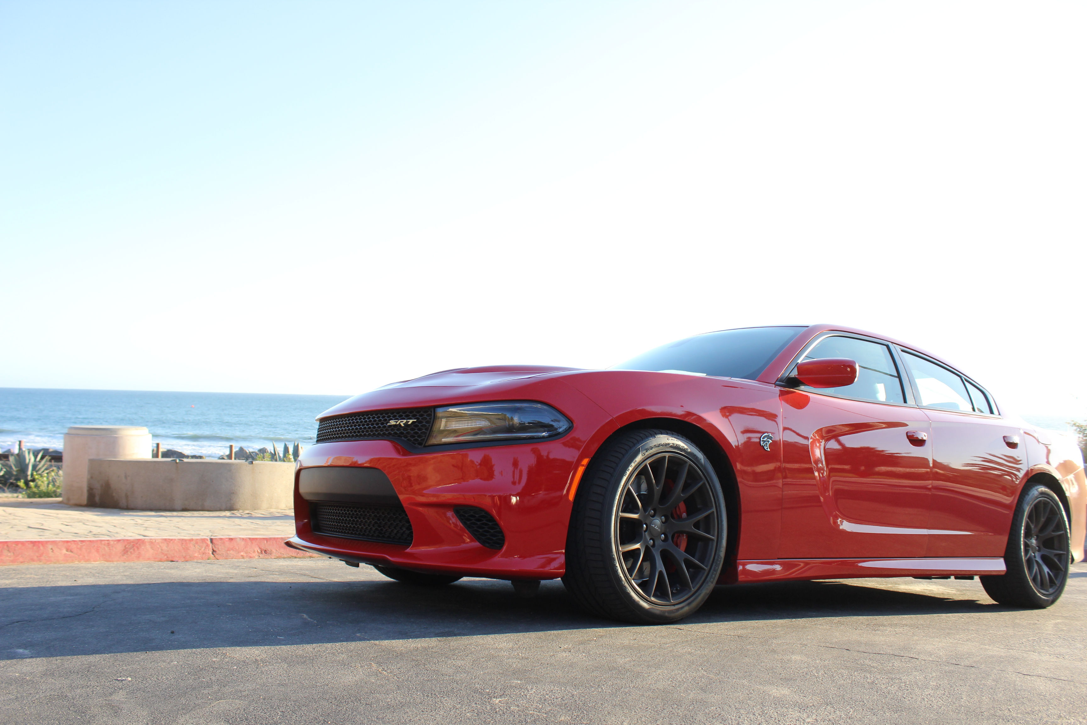 Wallpaper #Lmfr-5IBSpphPi3-fpa859 2015 Dodge Charger Srt Hellcat Front Side Sunset Milesperhr