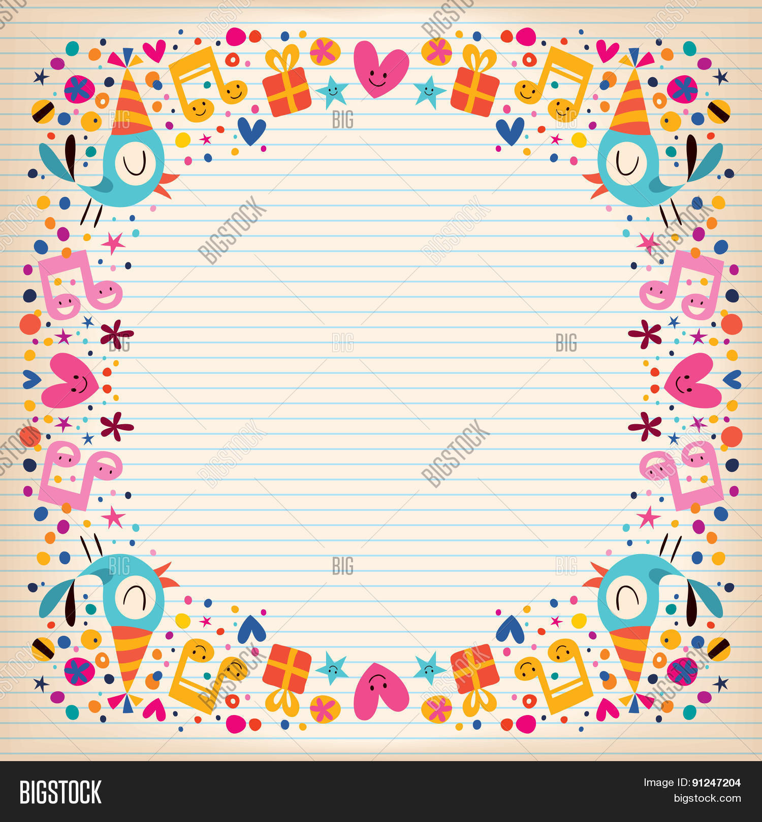 Wallpaper #3DG7NZMB5zzyi_yYq1fz122 Happy Birthday Border Vector Photo Free Trial Bigstock