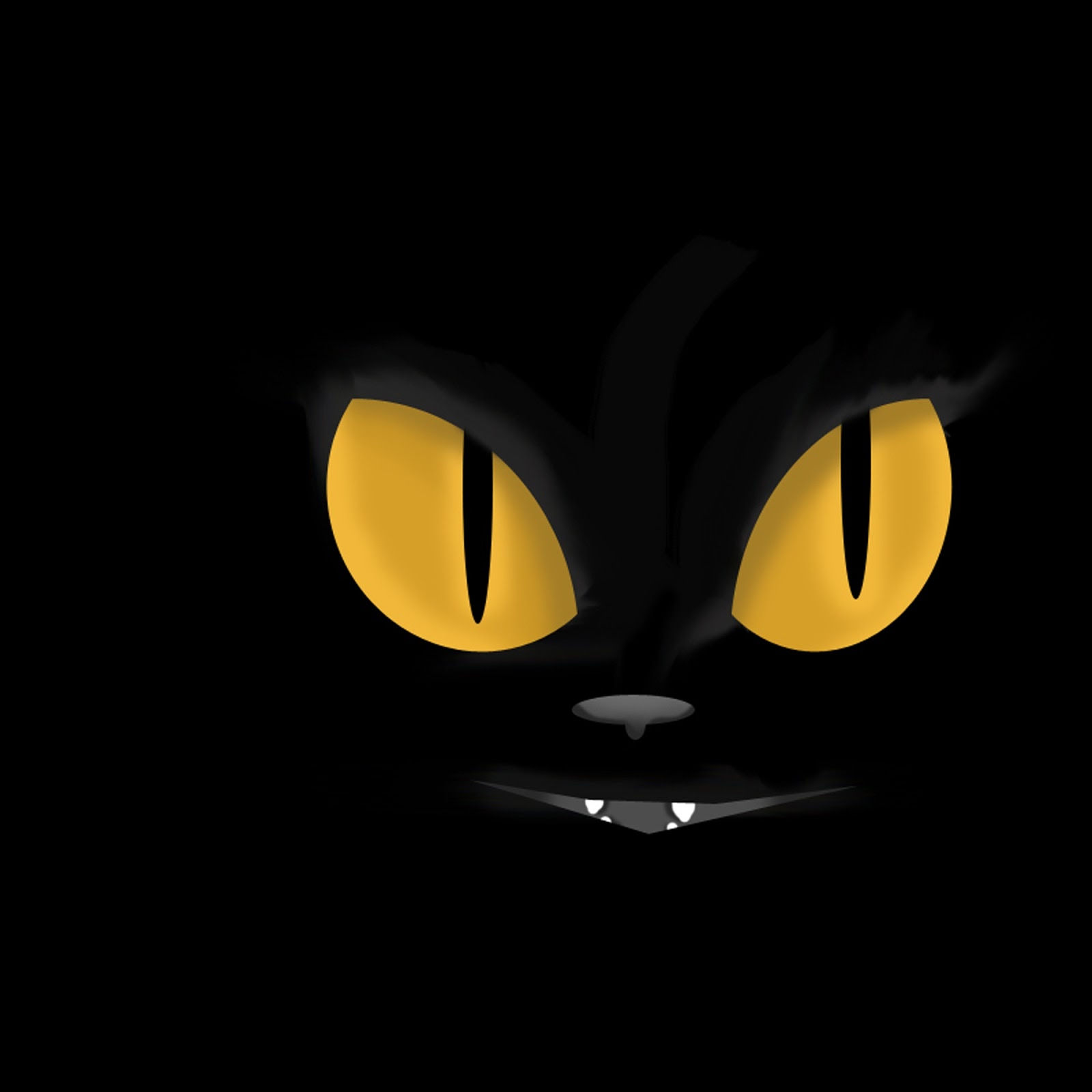 Wallpaper #0002c Glowing Wolf Eyes at Night