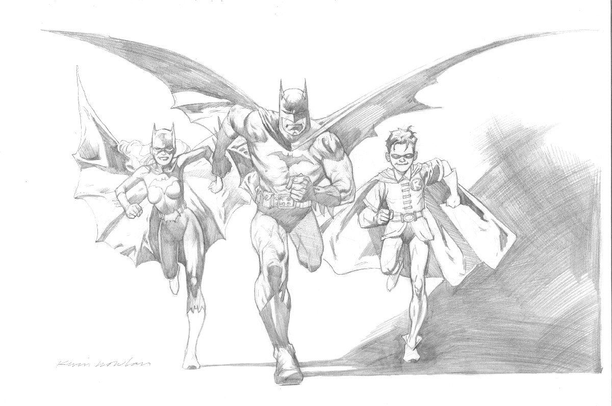 Wallpaper #OBqEUJMB1yWOL4qgwYA738 Kevin Nowlan Batman Family Pencil Drawing 2001