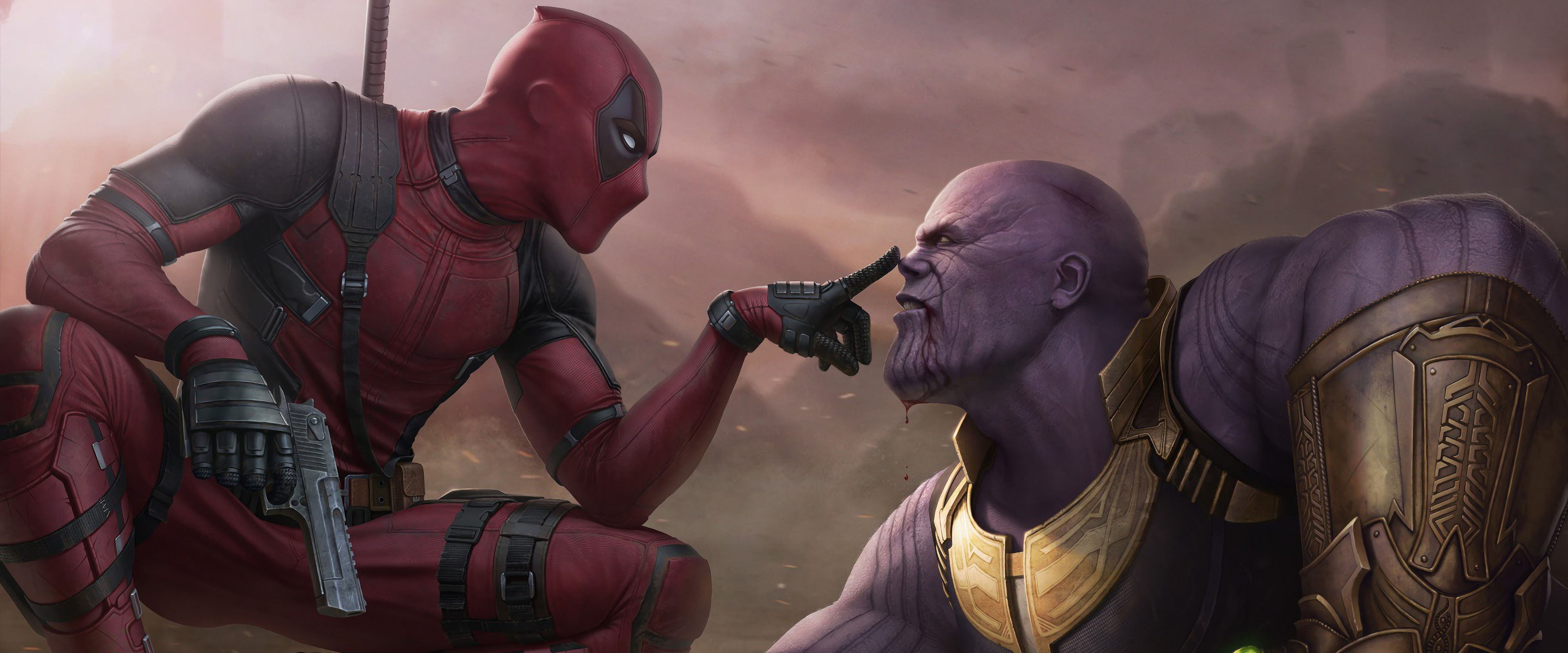 Wallpaper #GaUTOJMBVBiSkHCa8I0I309 Deadpool vs Thanos 4K 119 Wallpaper PC Desktop