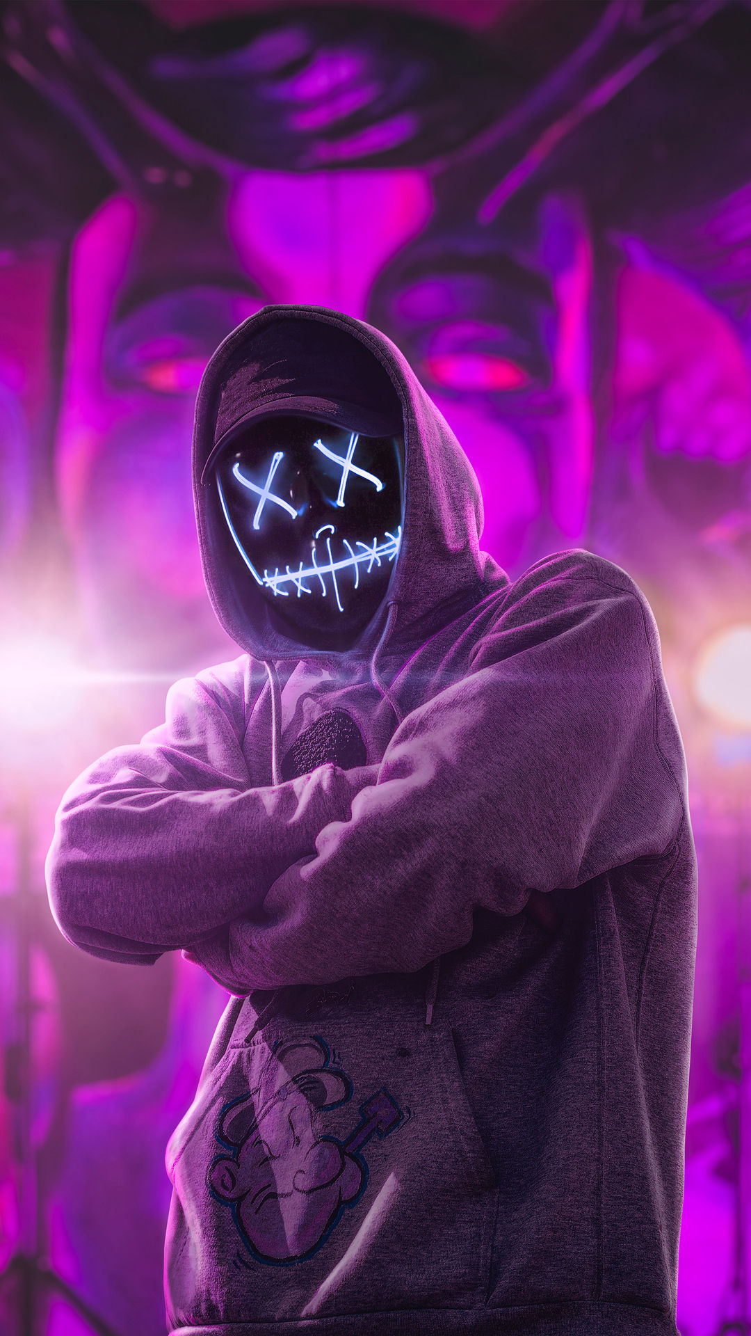 Wallpaper #2DFsNZMB5zzyi_yYVFb9275 Hoodie Neon Mask Man Wallpaper