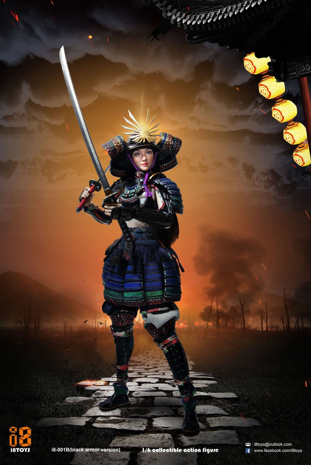 Wallpaper #-F7eMpMBborbLbczul_5114 Toyhaven i8 Toys 16th Scale Rin Female Samurai Figure Sets Red and