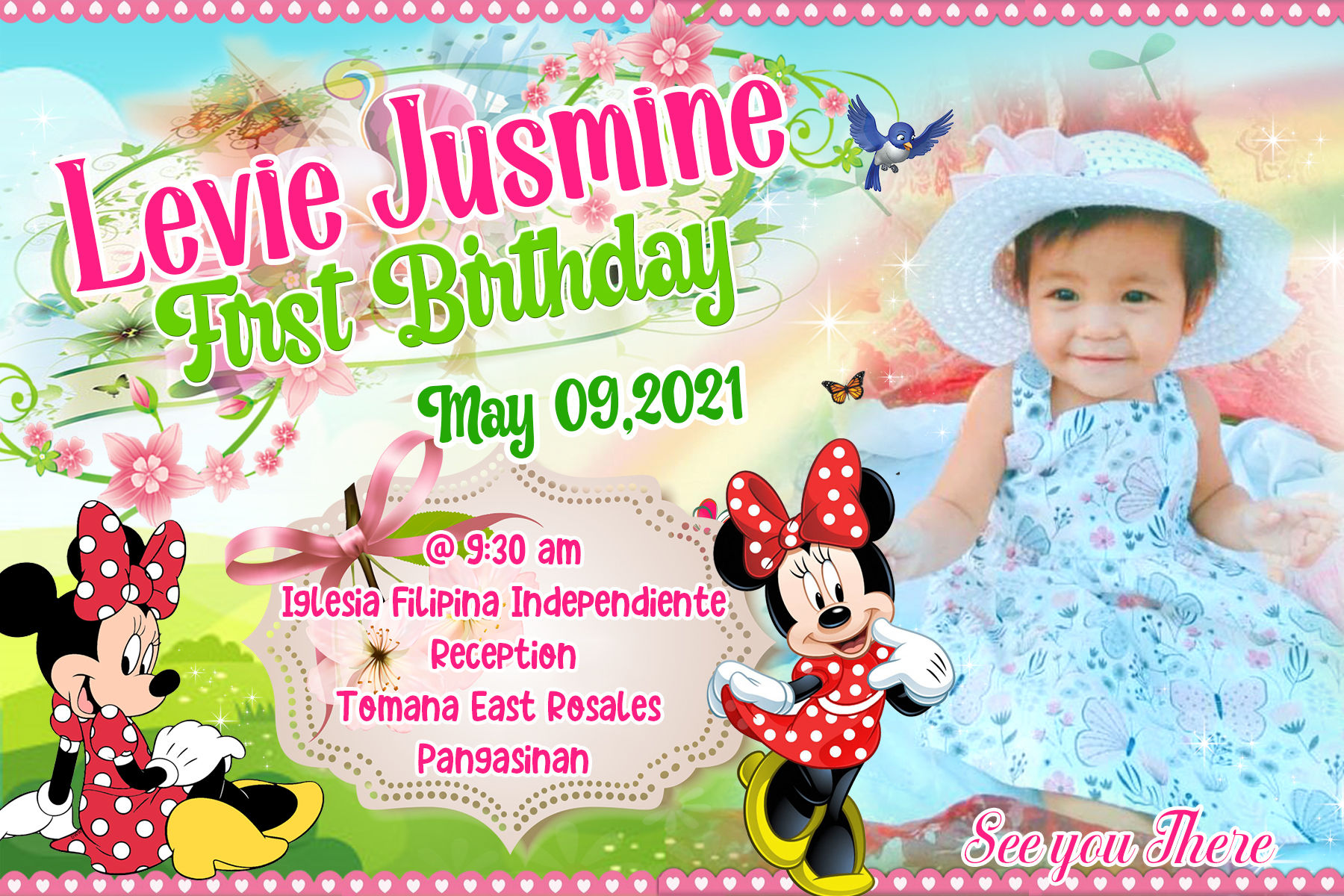 Wallpaper #MGirGpMBSpphPi3-mR1G177 Creative and Unique Minnie Mouse for Seventh Birthday Invitation