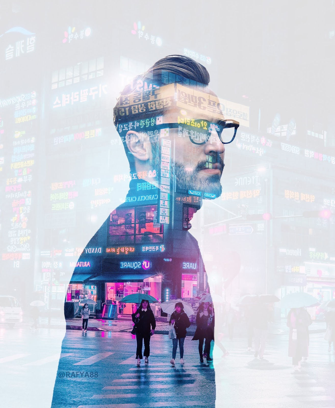 Wallpaper #YnNIho4BFI5NbQksVh8R1 Quick Double Exposure Cyberpunk Photo Effect Photoshop Tutorial Rafy a