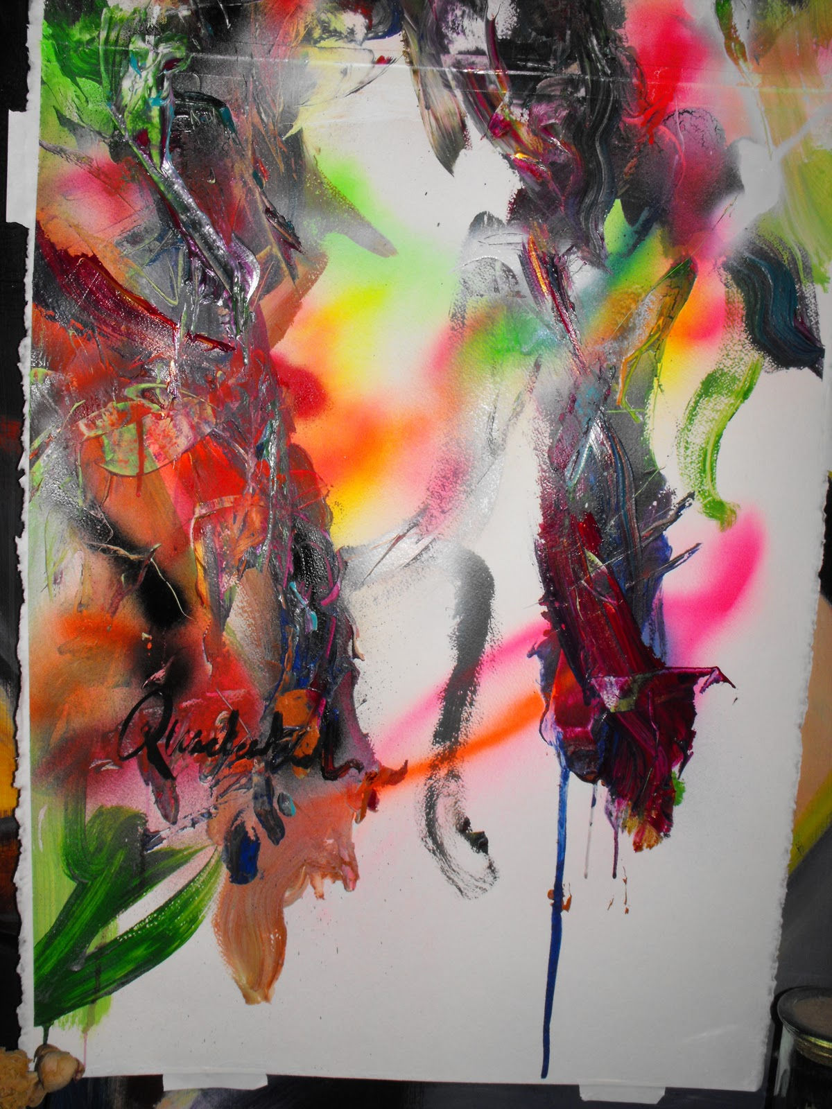 Wallpaper #SWeu7pIBSpphPi3-HV6n38 Erik Quackenbush Large Abstract Expressionist Painting