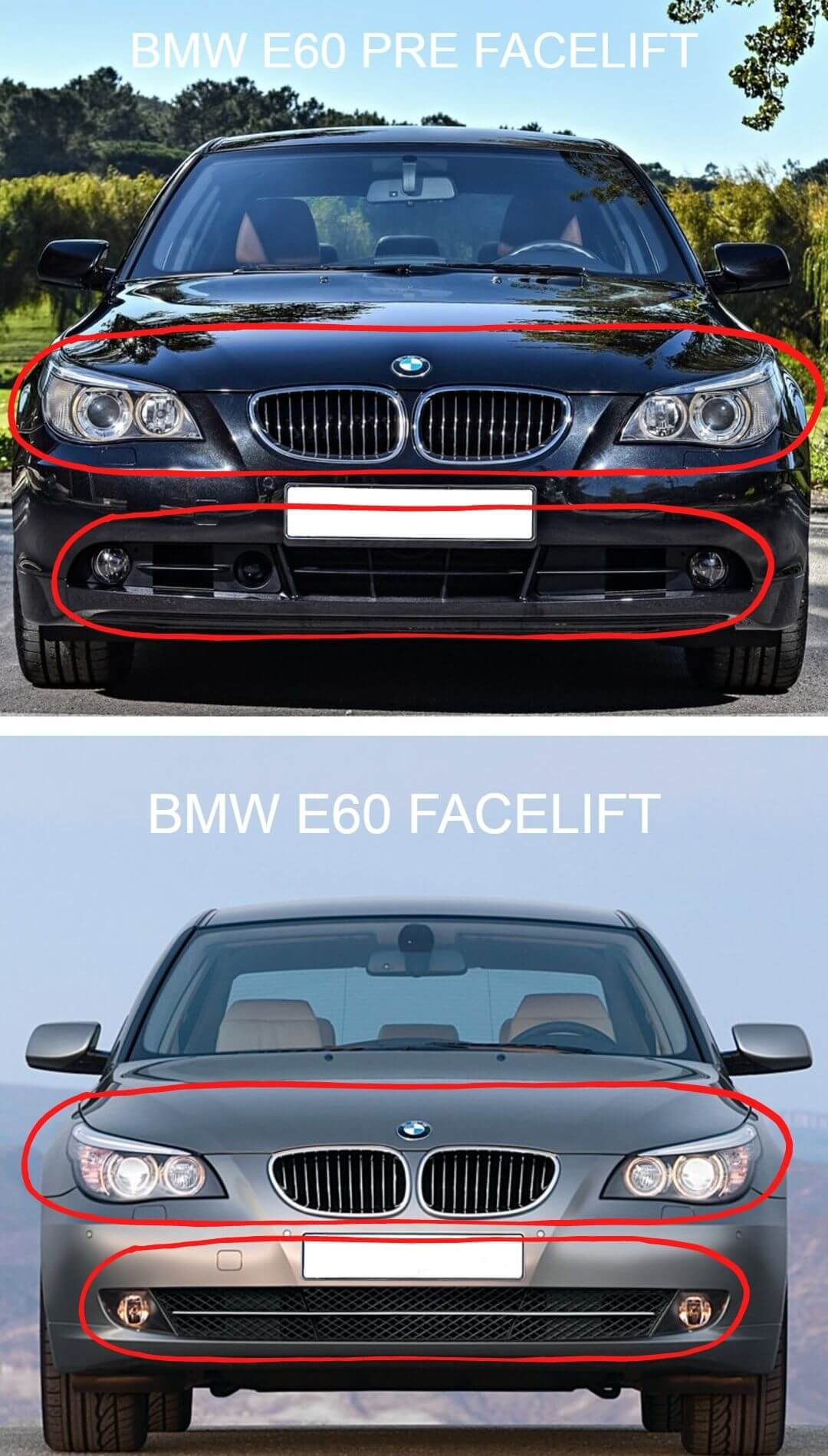 Wallpaper #FXQgwI4B_8f4nGFa9G2q52 BMW E60 Pre Facelift vs Facelift