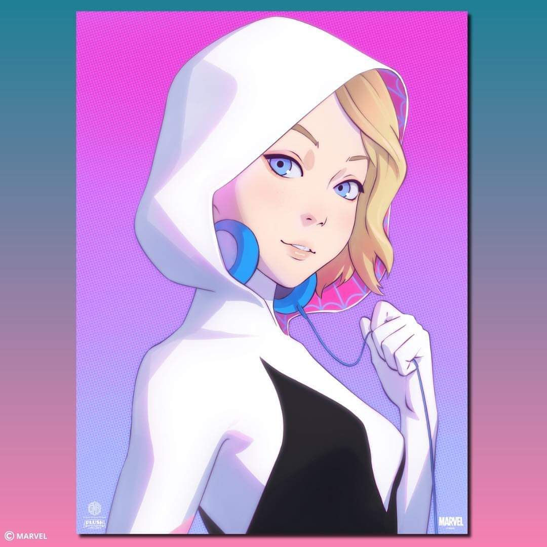 Wallpaper #JfSrOZMBKFX8bn3rXHek91 Spider Gwen Ghost Spider Marvel Screen Print by Ilya Kuvshinov X Plush