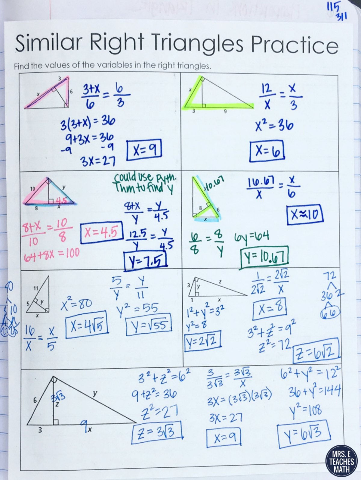 Wallpaper #_GcLCZMBSpphPi3-ZM3k127 Triangle Similarity Inb Pages Mrs E Teaches Math