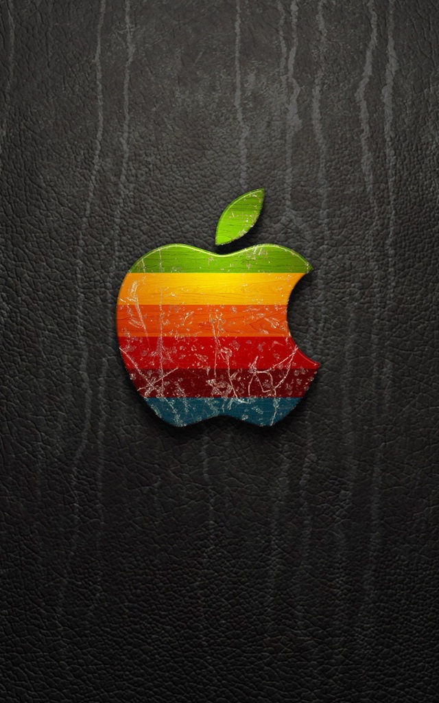 Wallpaper #Irh-2ZIBJvJKYCmEc-1556 Rainbow Apple Logo iPhone 5 Background Wallpapers 1136 X 640 Retina