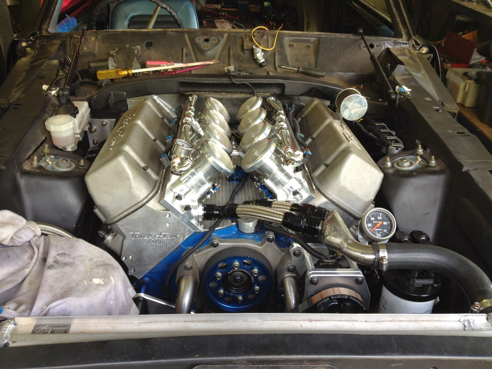 Wallpaper #GEC3L5MBJhL2WPbab77t23 1966 Mustang Fastback Restomod Coil Pack Setup Engine Bay Completion