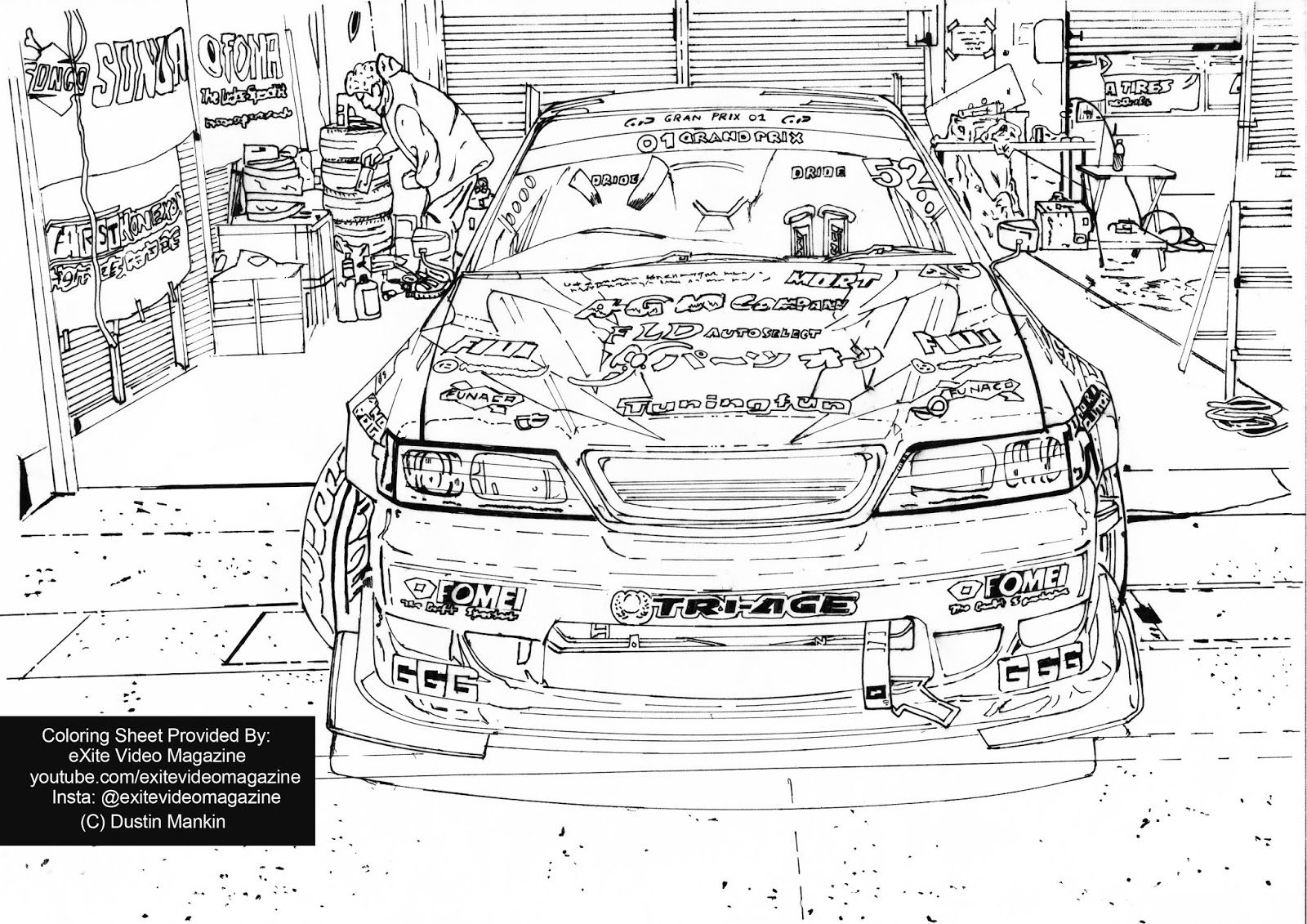 Wallpaper #S2emEZMBSpphPi3-U_gI273 Tokyo Drift Car Coloring Pages