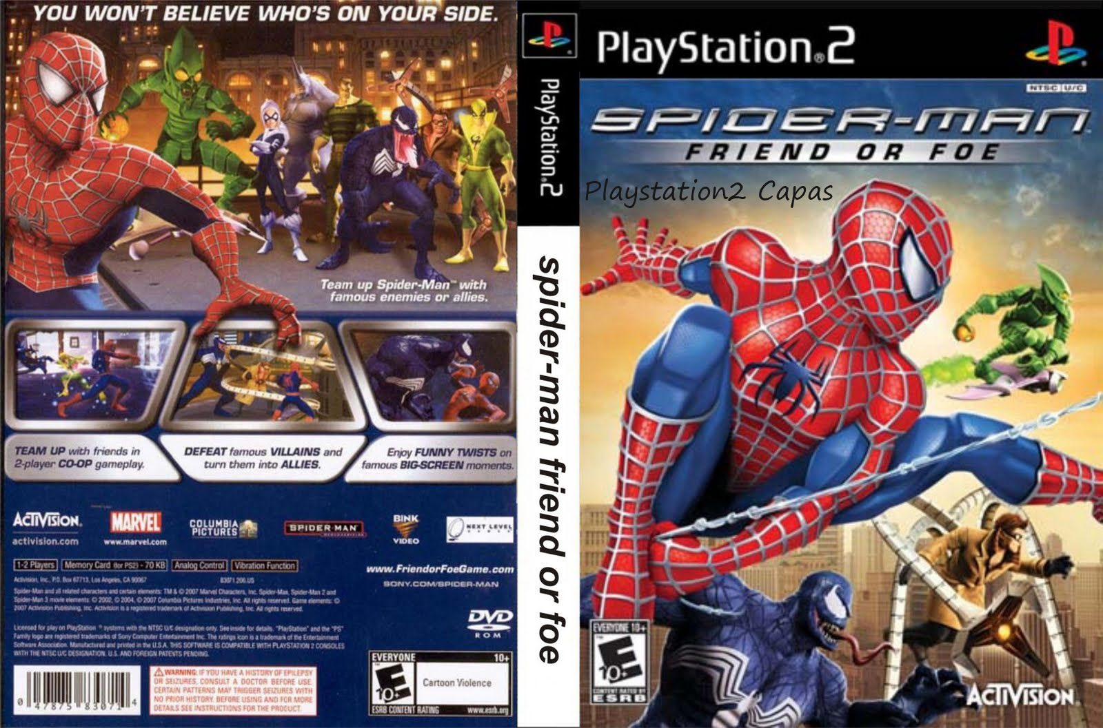 Wallpaper #0hmcEo8BtGB6xQ78DmM245 Playstation 2 Capas Capa Spider Man Friend or Foe Playstation 2