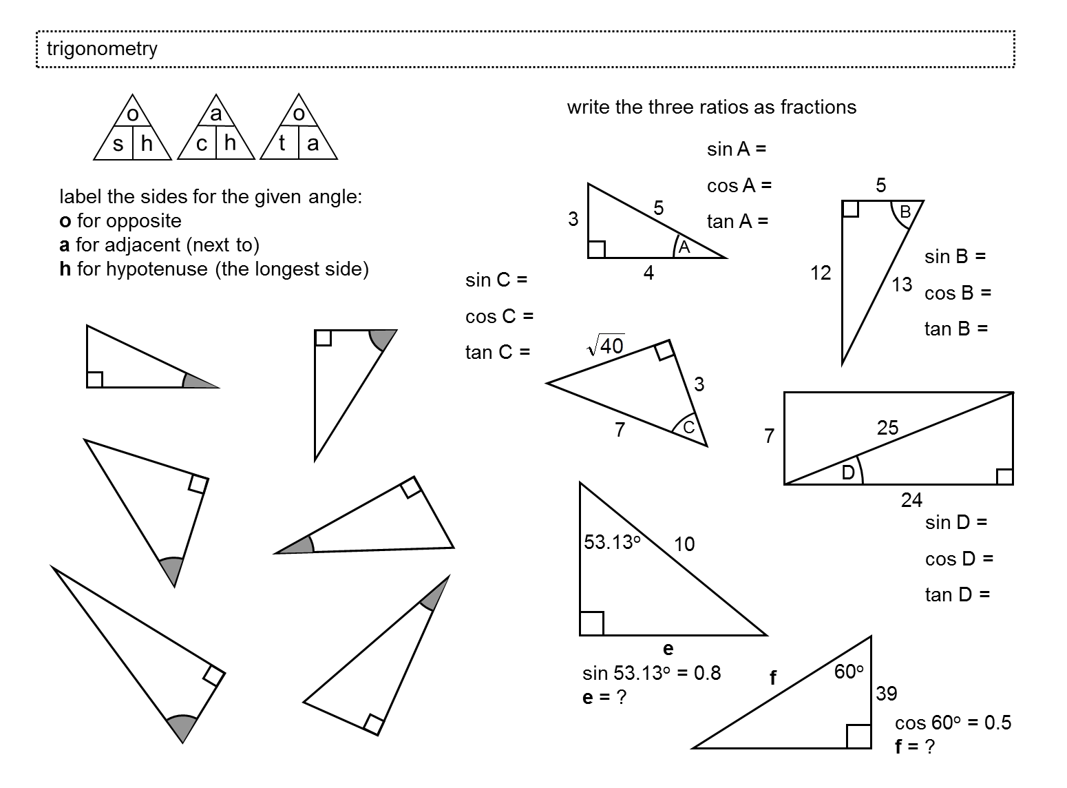Wallpaper #PmeuAJMBSpphPi3-_adt153 Right Triangle Trig Worksheet Imsyafcom