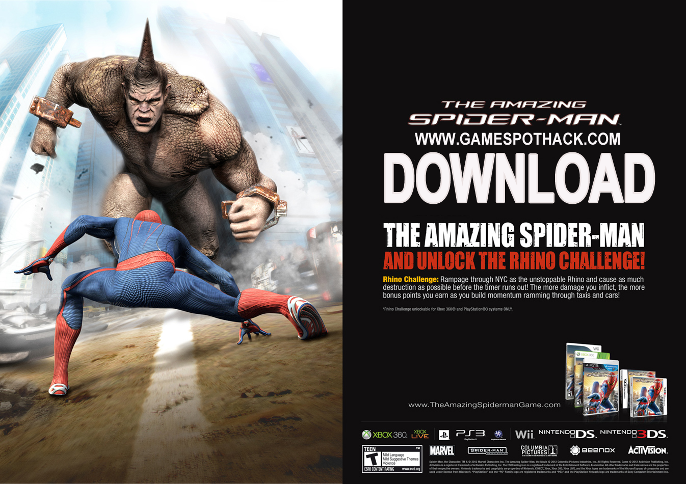Wallpaper #5otrdJcBcm9NJah-XnVK21 Download the Amazing Spider Man the Game for 3ds PC PS3 Ps Vita