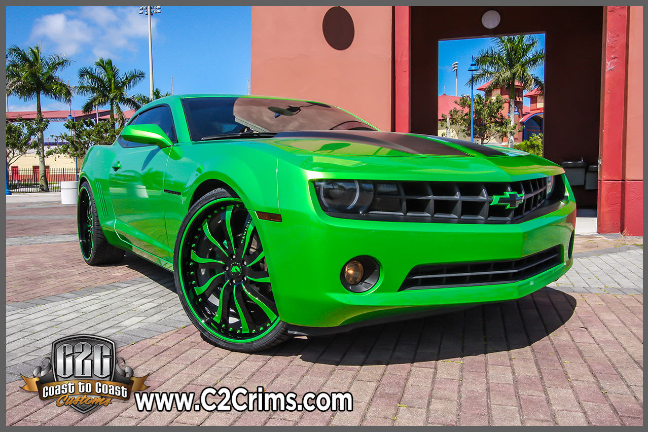 Wallpaper #nu_DTJMBMN-XEVvVhT7U99 C2c Rims Synergy Green Camaro on Forgiato Infernos