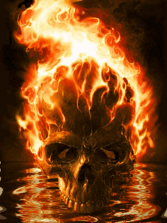 Wallpaper #XLhI2JIBJvJKYCmEa-fn7 Skeleton Skull Skulls on Fire