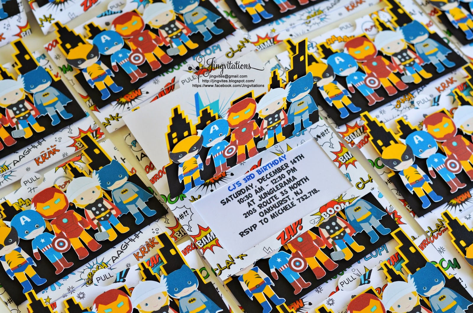 Wallpaper #i2cP5pIBSpphPi3-eTKB201 Jingvitations Superhero Invitations Ironman Capt America Thor