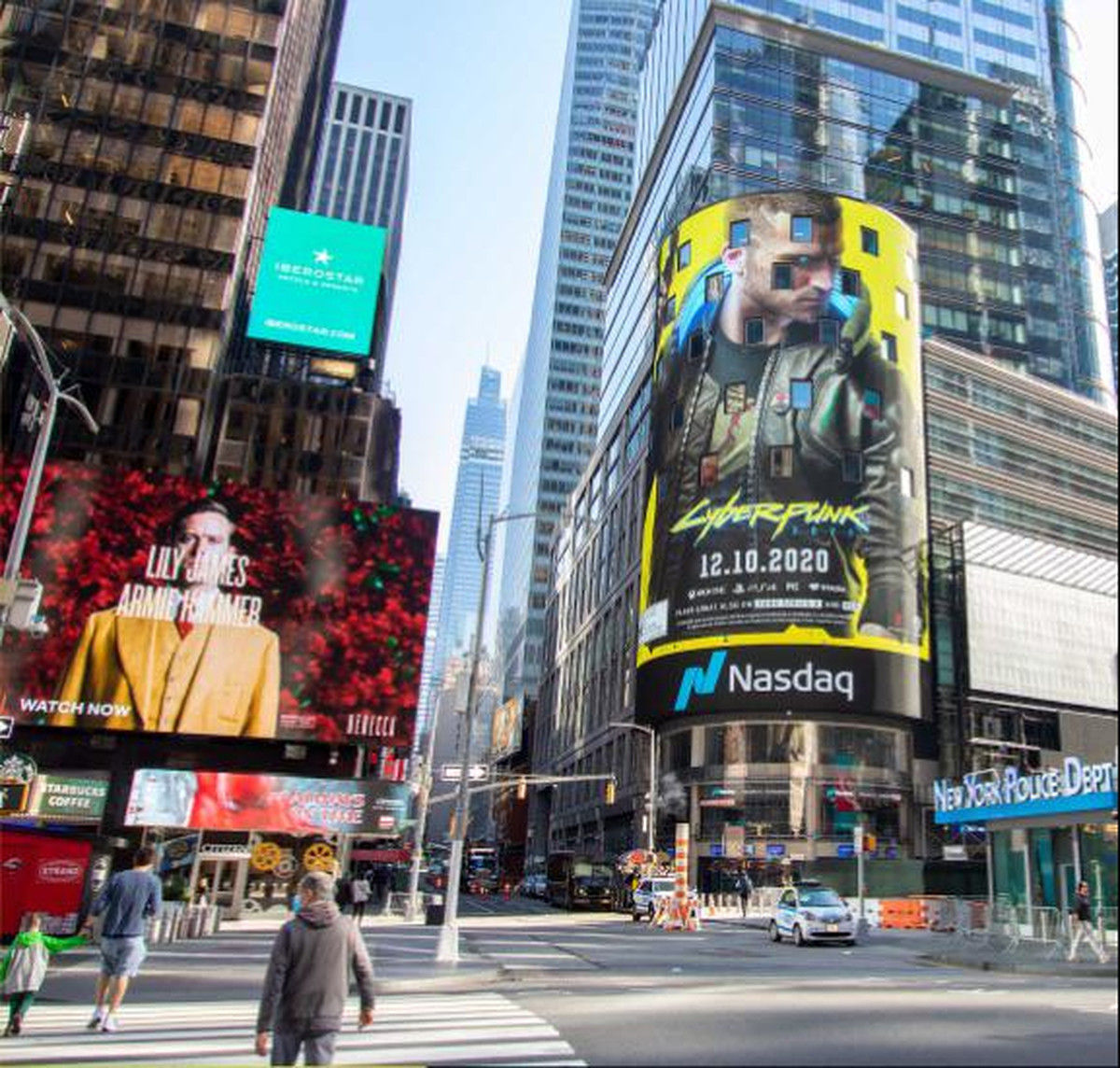 Wallpaper #ImfT-JIBSpphPi3-wItD92 Cyberpunk 2077 Juz Jest Na Jednym Z Najwiekszych Billboardow Na Time