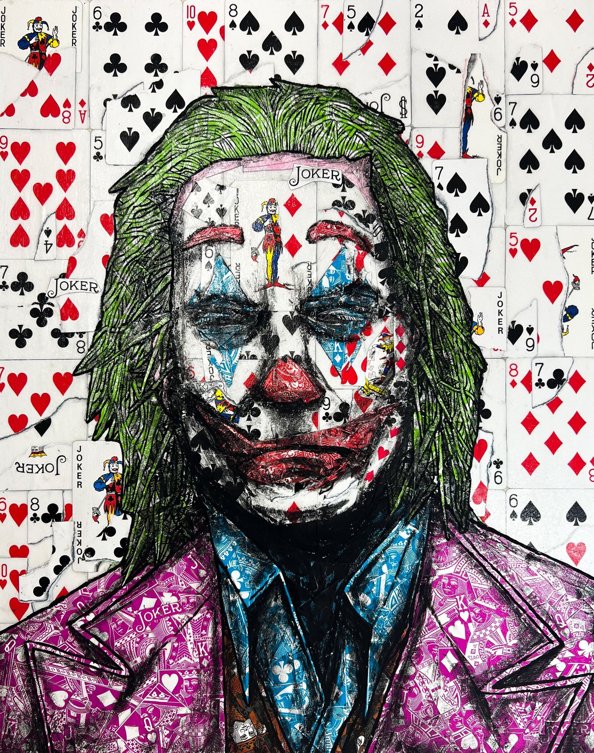 Wallpaper #a150b Joker Art Joker Card Playing Cards Art Original Man Cave Art Etsy