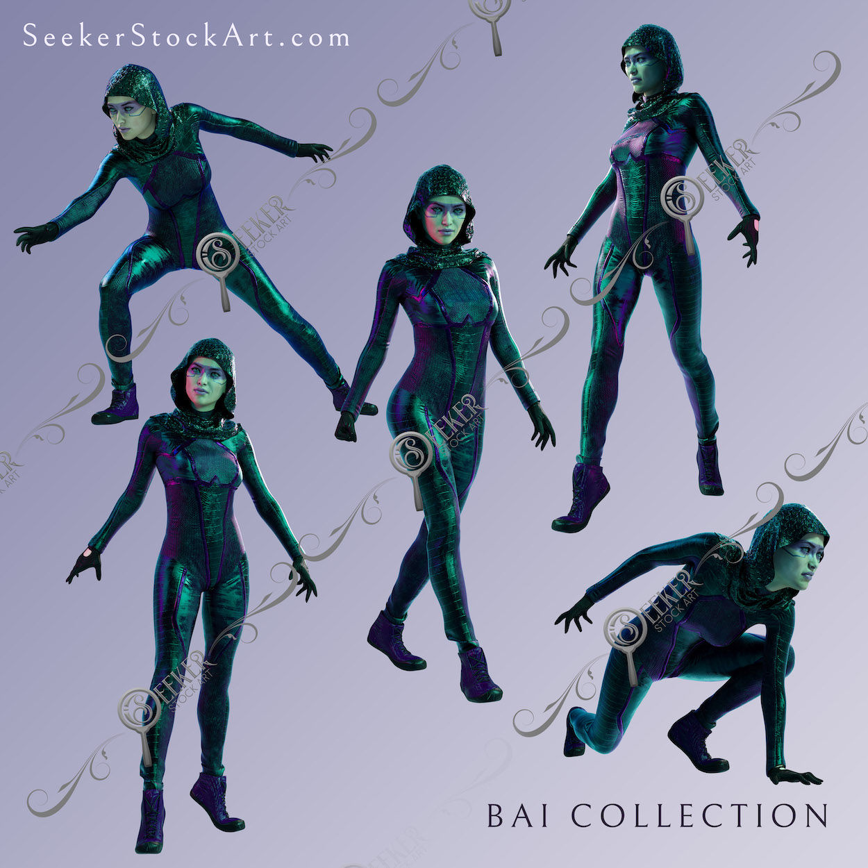 Wallpaper #r0VckI4B7YBJg1BVDp1n25 Bai Cyberpunk Woman Collection with Hood Seeker Stock Art