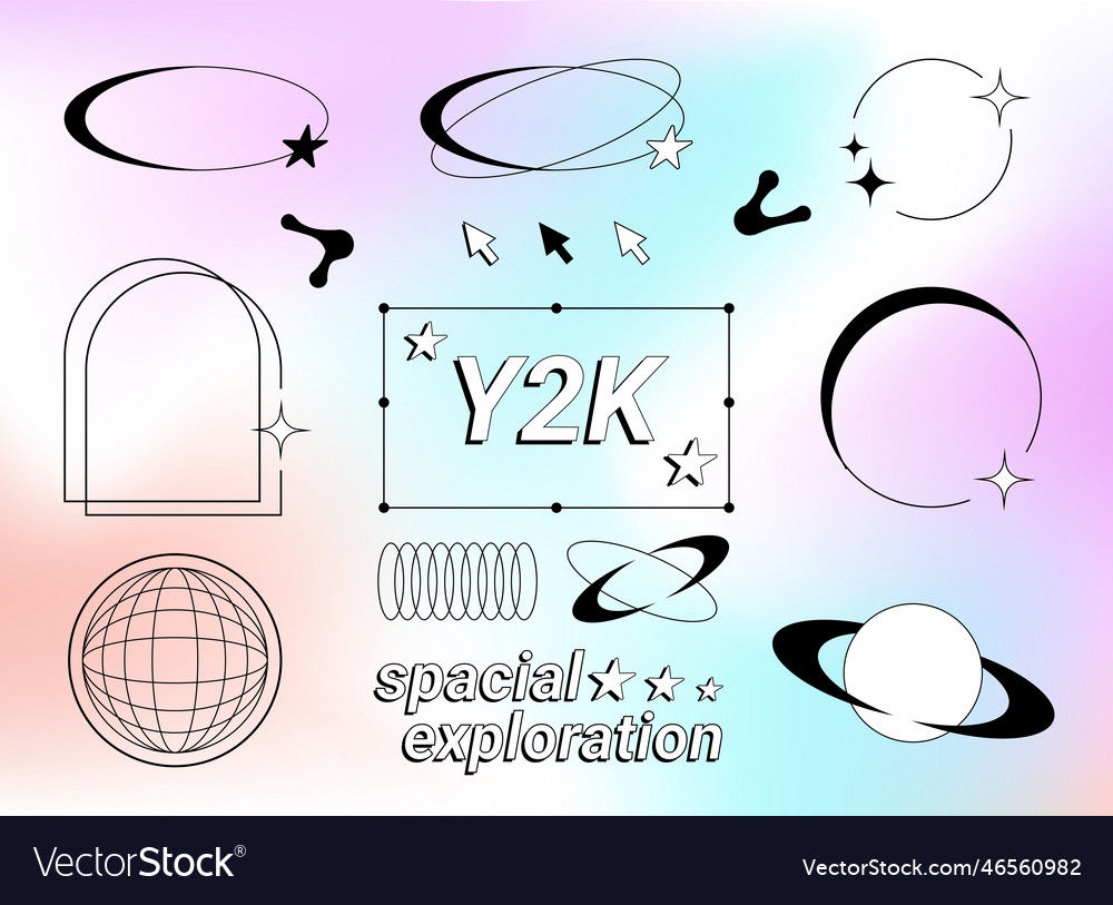 Wallpaper #Drjq2pIBJvJKYCmEPvSR55 Collection of Y2k Aesthetic Elements Royalty Free Vector