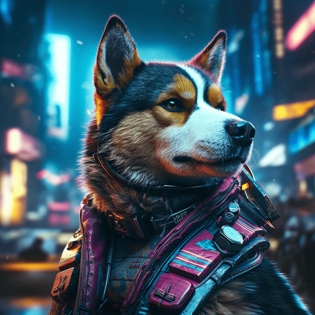 Wallpaper #NRkpF48BtGB6xQ78q29D53 Midjourney Prompt Nft Cyberpunk Husky 750 Prompt Library