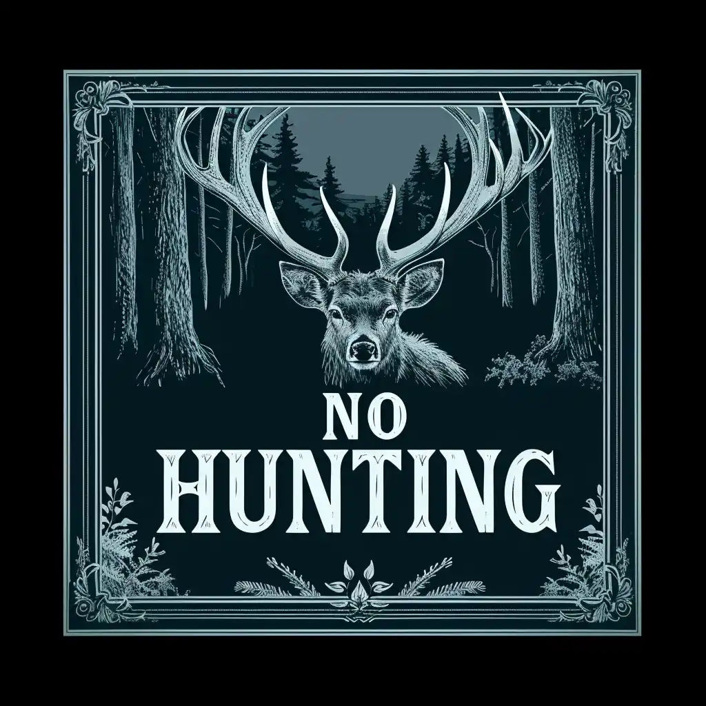 Wallpaper #qx0ULpMBlOZrFDOkP9JS282 No Hunting Framed Logo Prompt Library