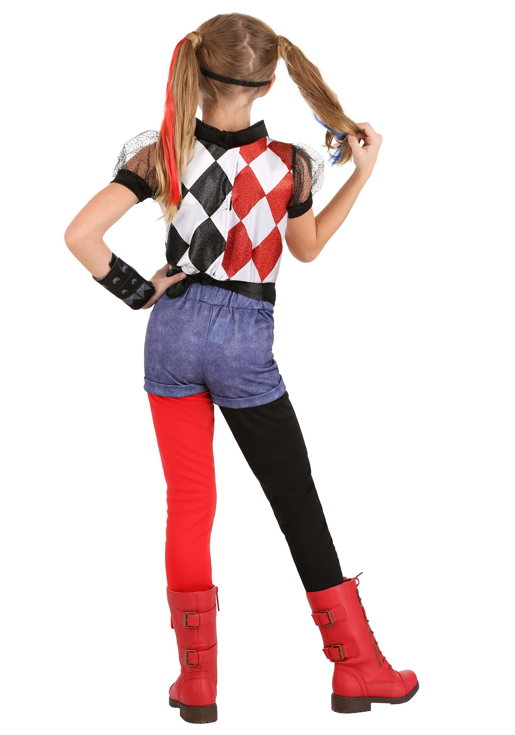 Wallpaper #4b84f Womens Deluxe Harley Quinn Jumpsuit Costume
