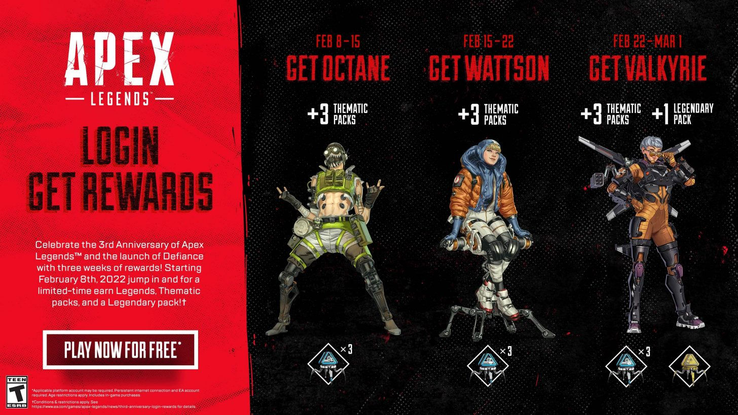 Wallpaper #bmc-_JIBSpphPi3-xJdX94 Apex Legends Fornecera Tres Lendas Para Celebrar O Seu Terceiro