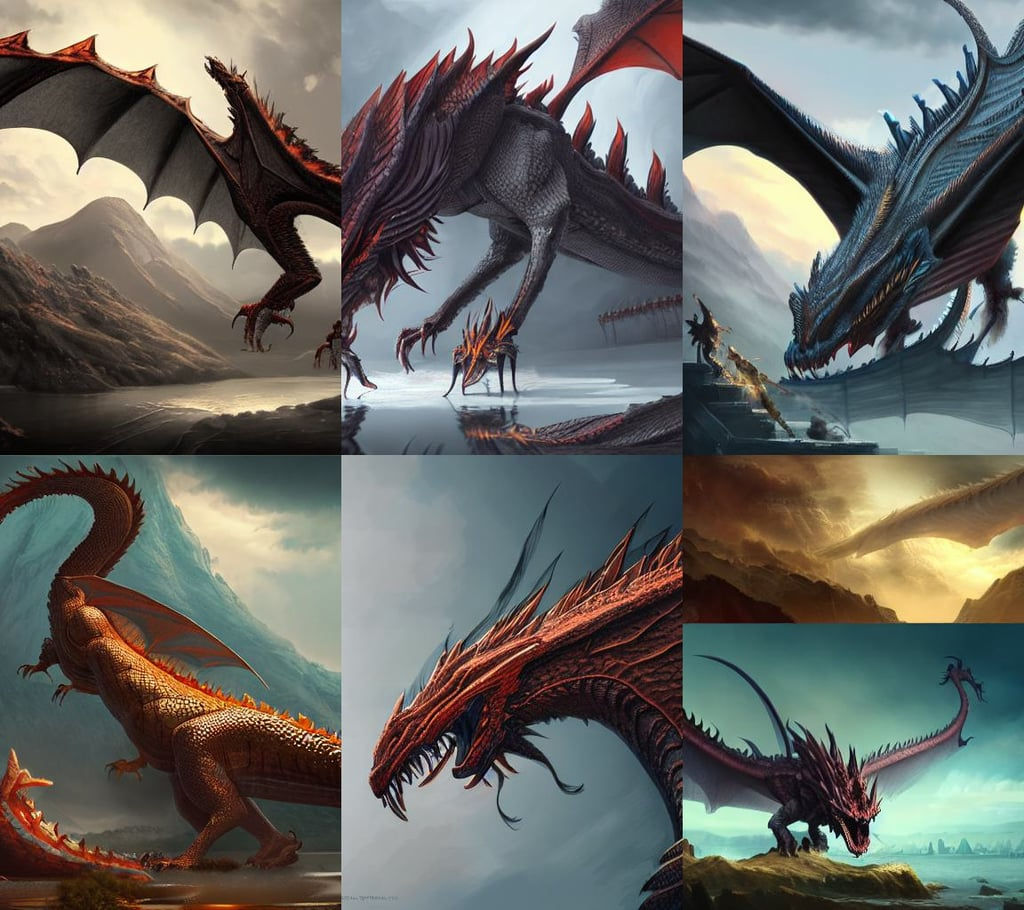 Wallpaper #6WeyDJMBSpphPi3-DN-t157 Detailed Concept Art of a Huge Dragon by Hyeonsick Choi 4K Post