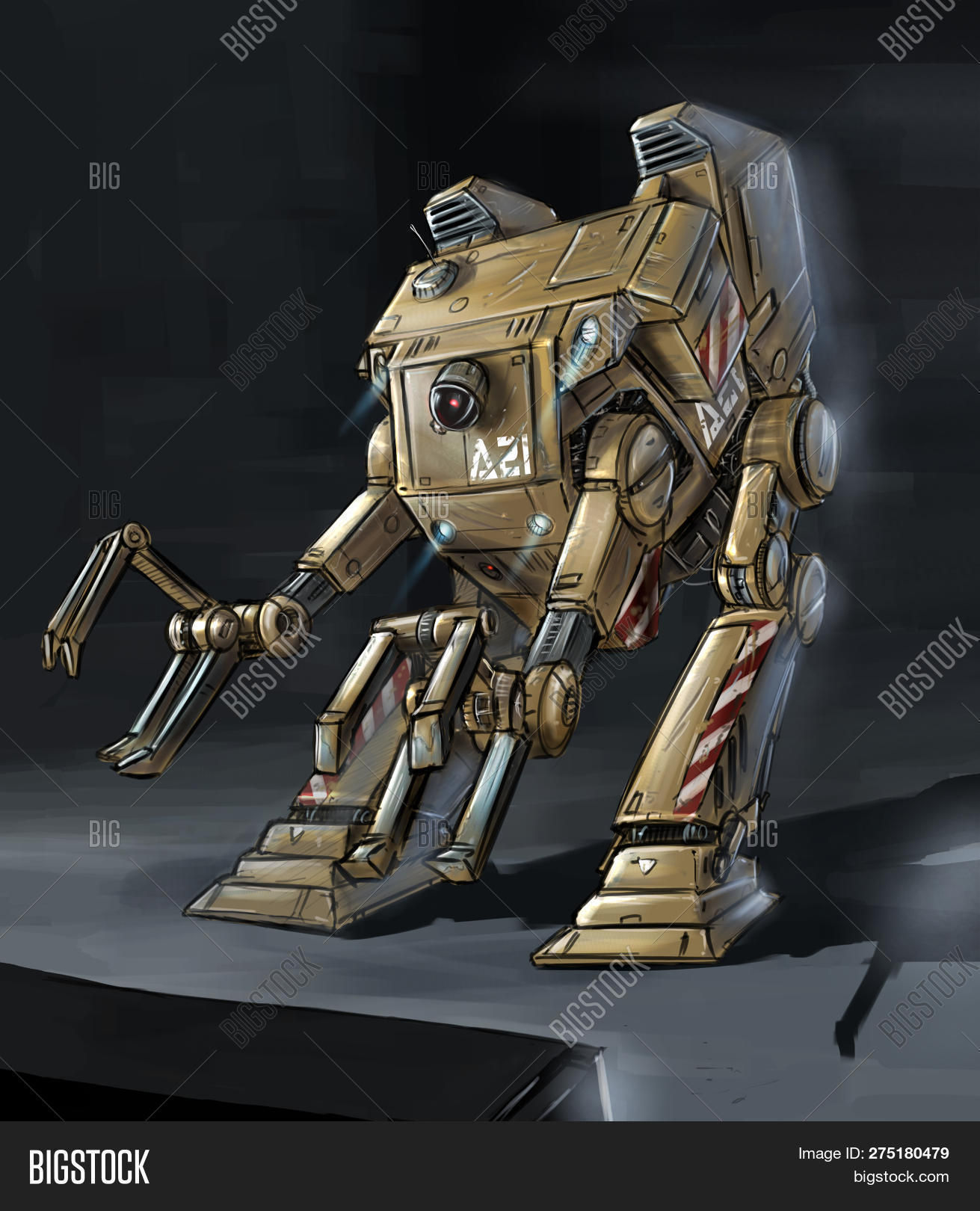 Wallpaper #bmcL-pIBSpphPi3-1o8F266 Felsorakozni Felujit Mus Indian Robot Concept Art Keleti Csatahajo