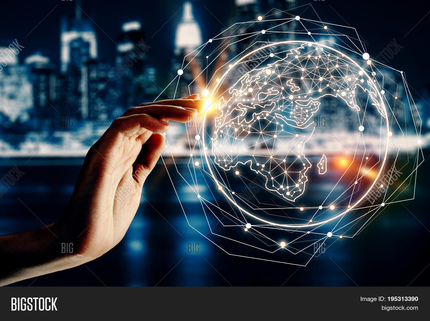 Wallpaper #BGcT6pIBSpphPi3-TUVE241 Hand Abstract Globe on Image Photo Free Trial Bigstock