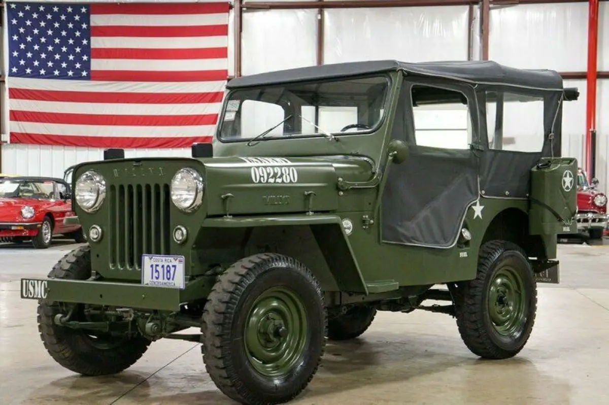 Wallpaper #JxqUT5MB1yWOL4qgLH9447 1953 Willys Jeep Cj3b 646 Miles Army Green Jeep 22l I4 3 Speed Manual