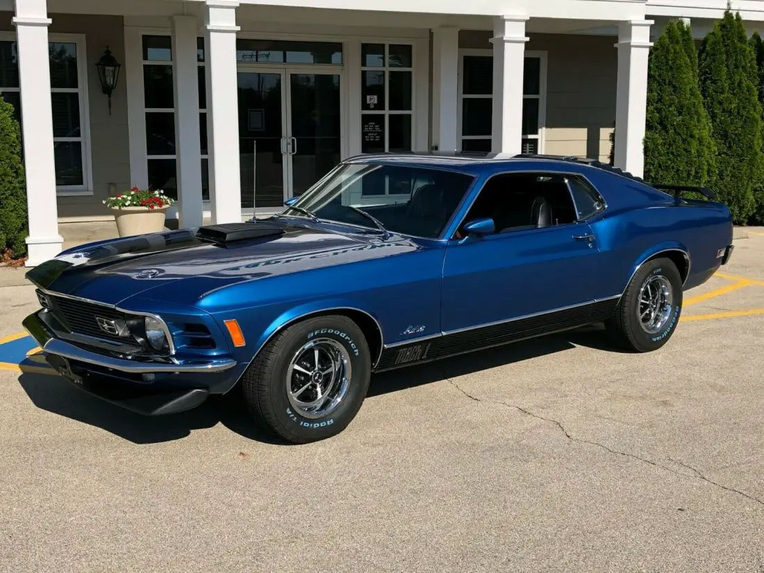 Wallpaper #S3TZ0Y4B_8f4nGFaw3Wd14 1970 Mustang Mach 1 Blue 351 C 4v Shaker at Vintage Air Restored