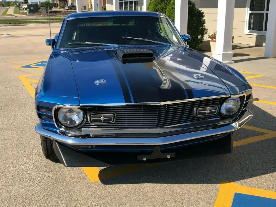 Wallpaper #S3TZ0Y4B_8f4nGFaw3Wd19 1970 Mustang Mach 1 Blue 351 C 4v Shaker at Vintage Air Restored