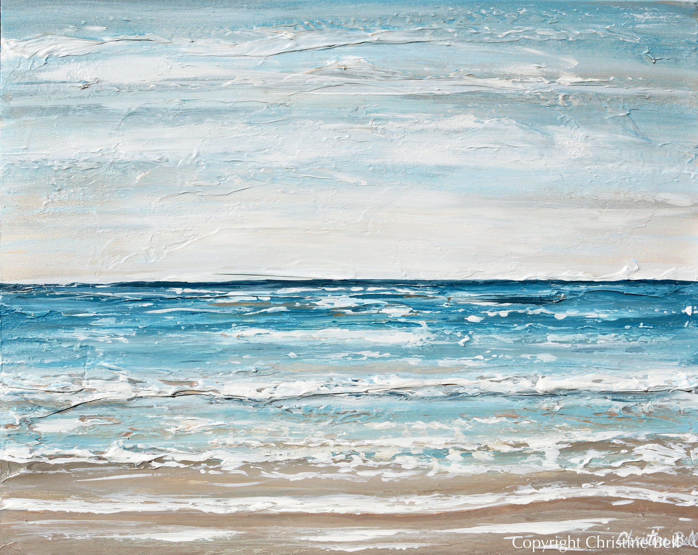 Wallpaper #UmcpA5MBSpphPi3-NrL_18 Original Abstract Ocean Painting Seascape Coastal Wall Art Beach Decor
