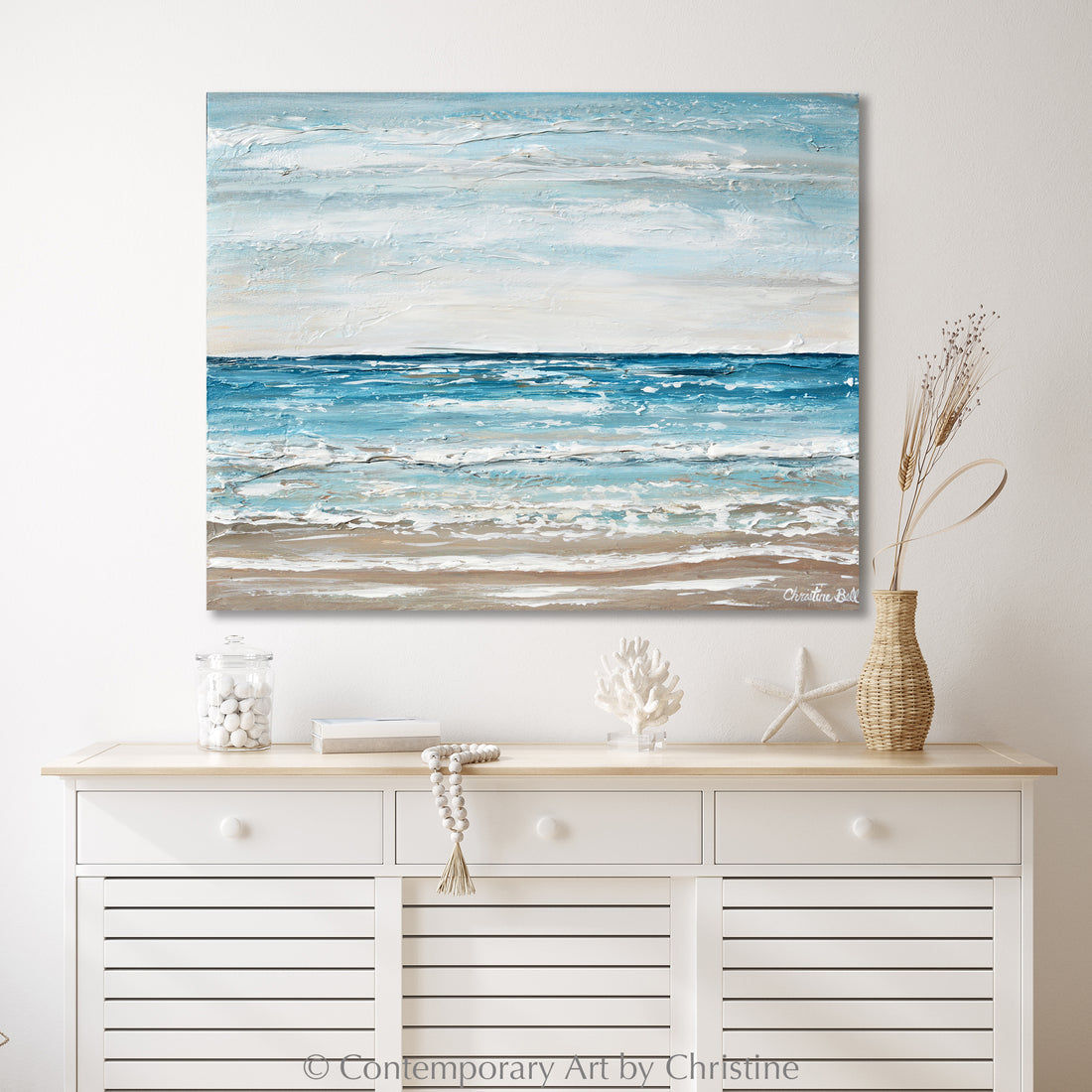 Wallpaper #UmcpA5MBSpphPi3-NrL_68 Original Abstract Ocean Painting Seascape Coastal Wall Art Beach Decor