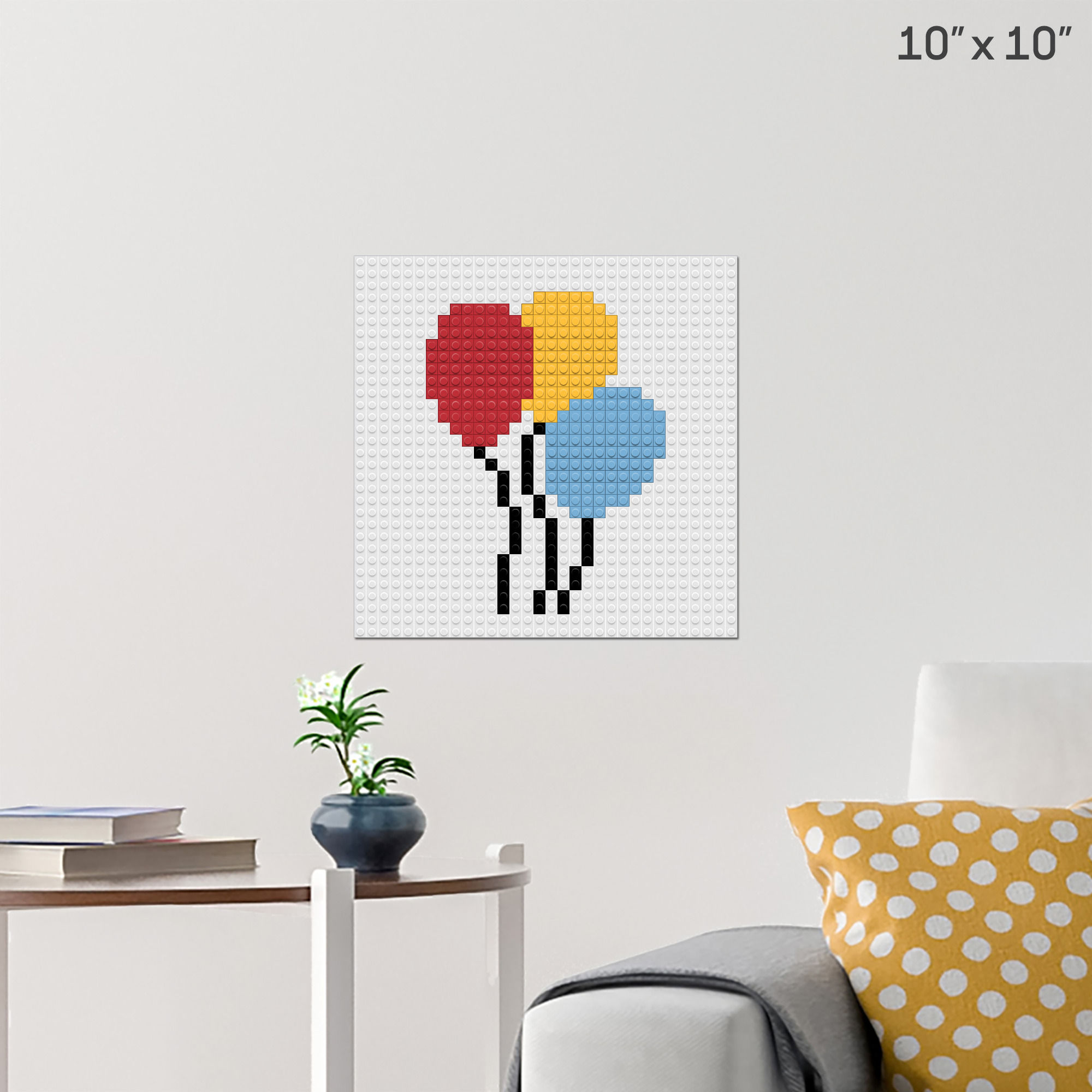Wallpaper #a0D6MJMBJhL2WPbaiMSr130 Balloons Pixel Art Wall Poster Build Your Own with Bricks Brik