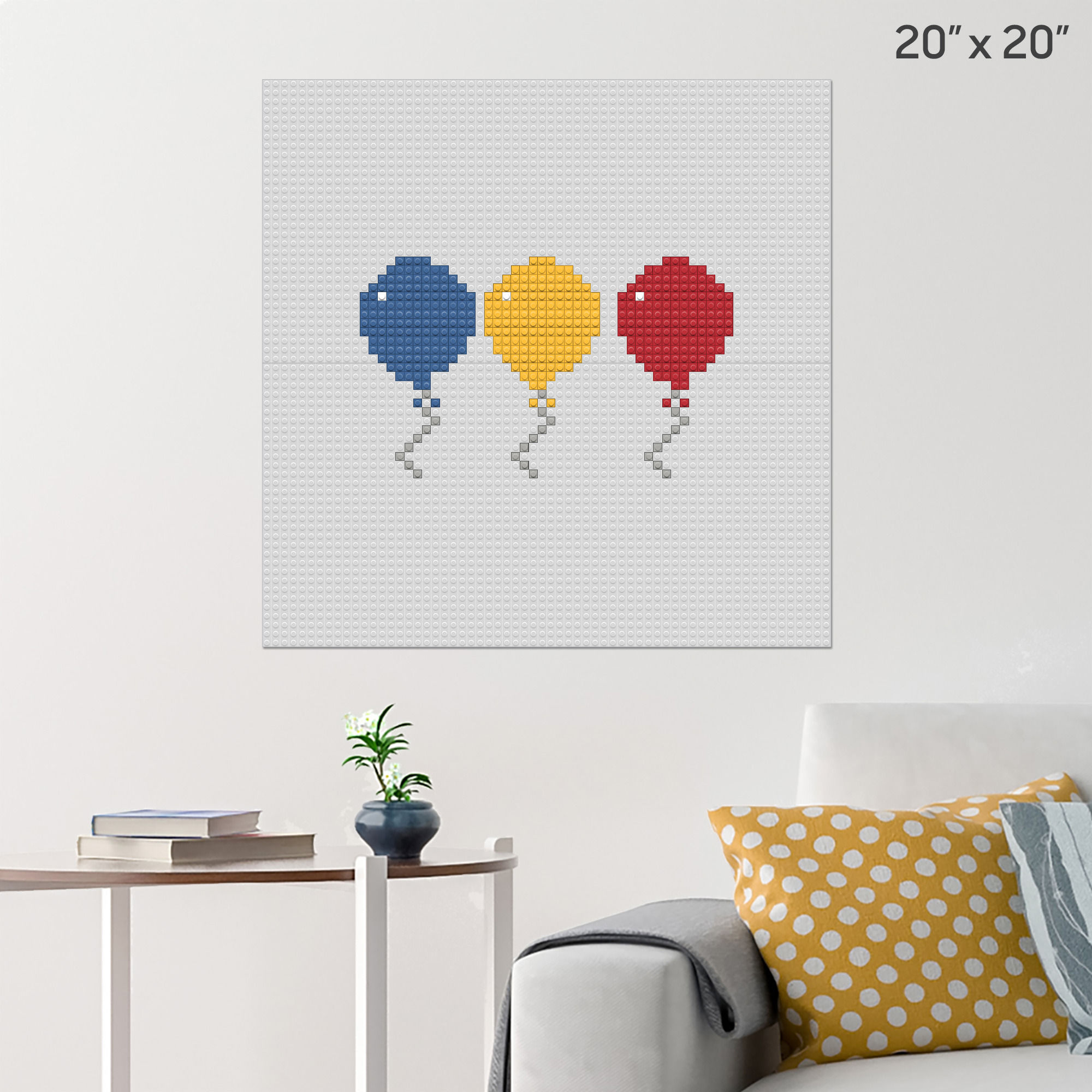 Wallpaper #a0D6MJMBJhL2WPbaiMSr173 Balloons Pixel Art Wall Poster Build Your Own with Bricks Brik