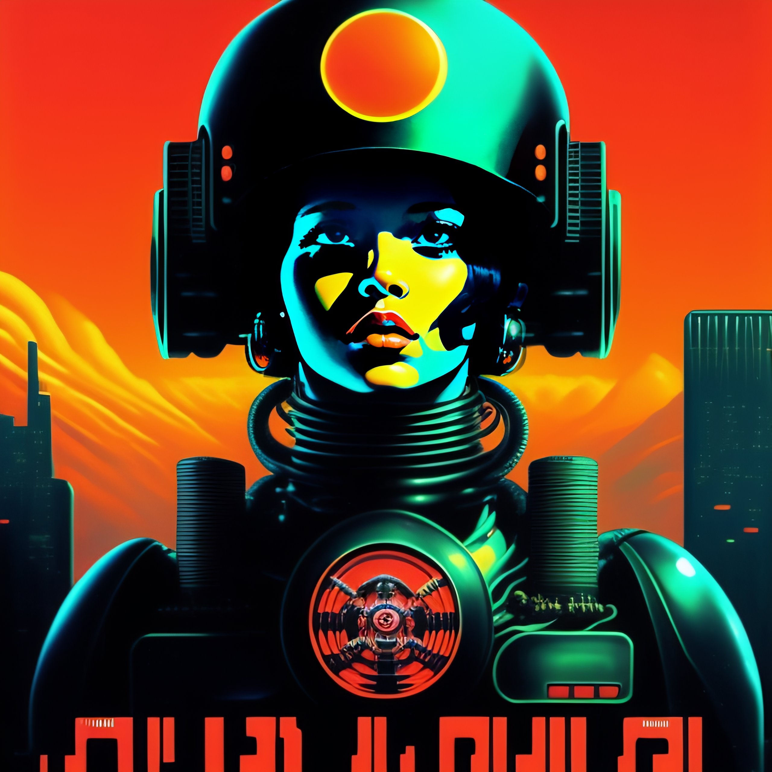 Wallpaper #Ind-JpMB-pgBXx60eKKf9 Lexica 80s Cyberpunk Propaganda Poster Robot Octopus